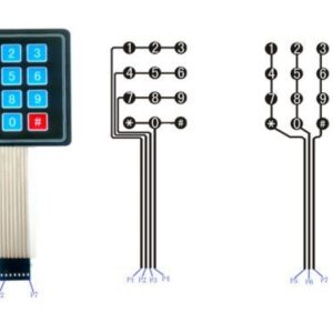 4X3 MATRIX MEMBRANE KEYPAD