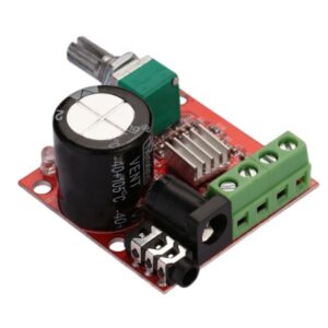 AUDIO AMPLIFIER MODULE 2X15W 12V PAM8610 WITH CONNECTORS AND VOLUME CONTROL