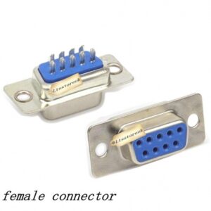 DB9 FEMALE CONNECTOR FOR CABLE ASSEMBLY - BLUE
